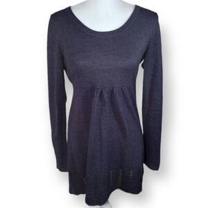 DAISY FUENTES NAVY SWEATER TUNIC SZ.M EUC